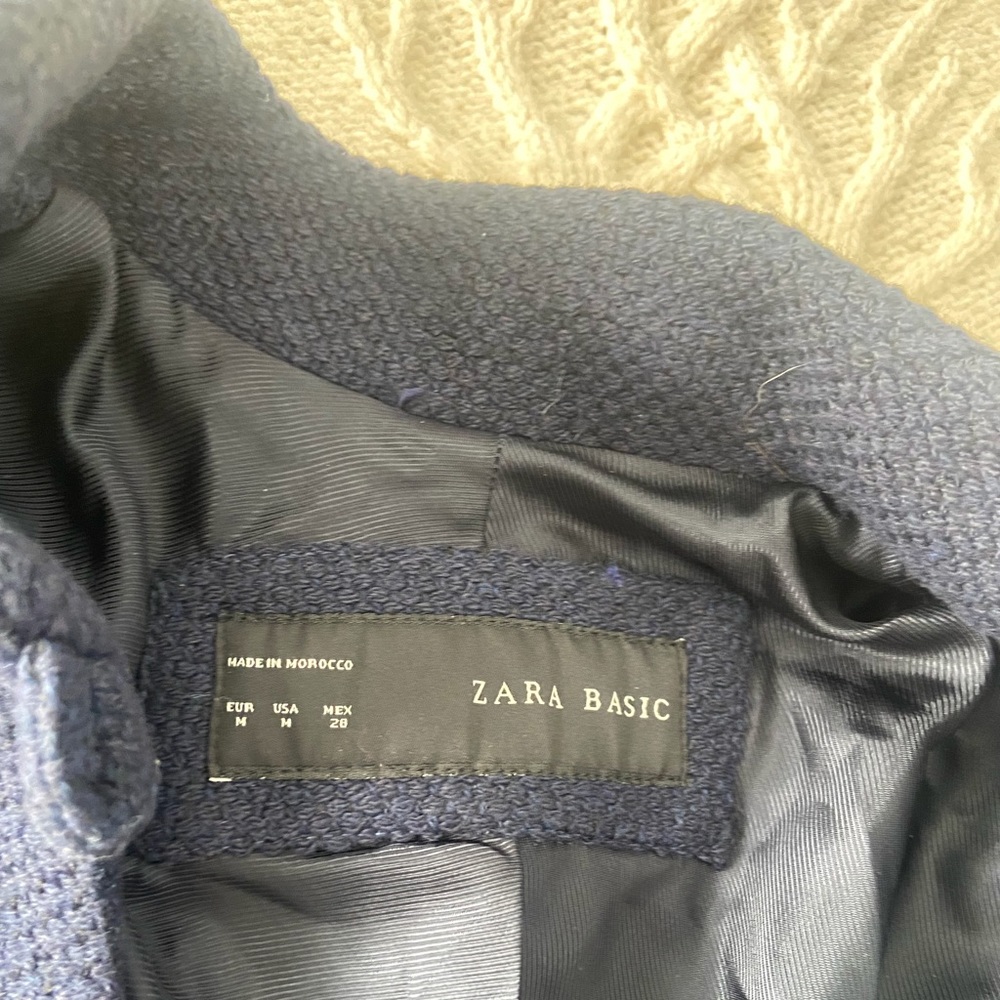 Zara peplin blazer, Nautical/military style, EUC, navy, xs